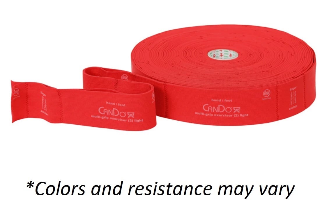 CanDo Multi Grip Band Exerciser, Silver (2X-Heavy), 30 Yard Roll