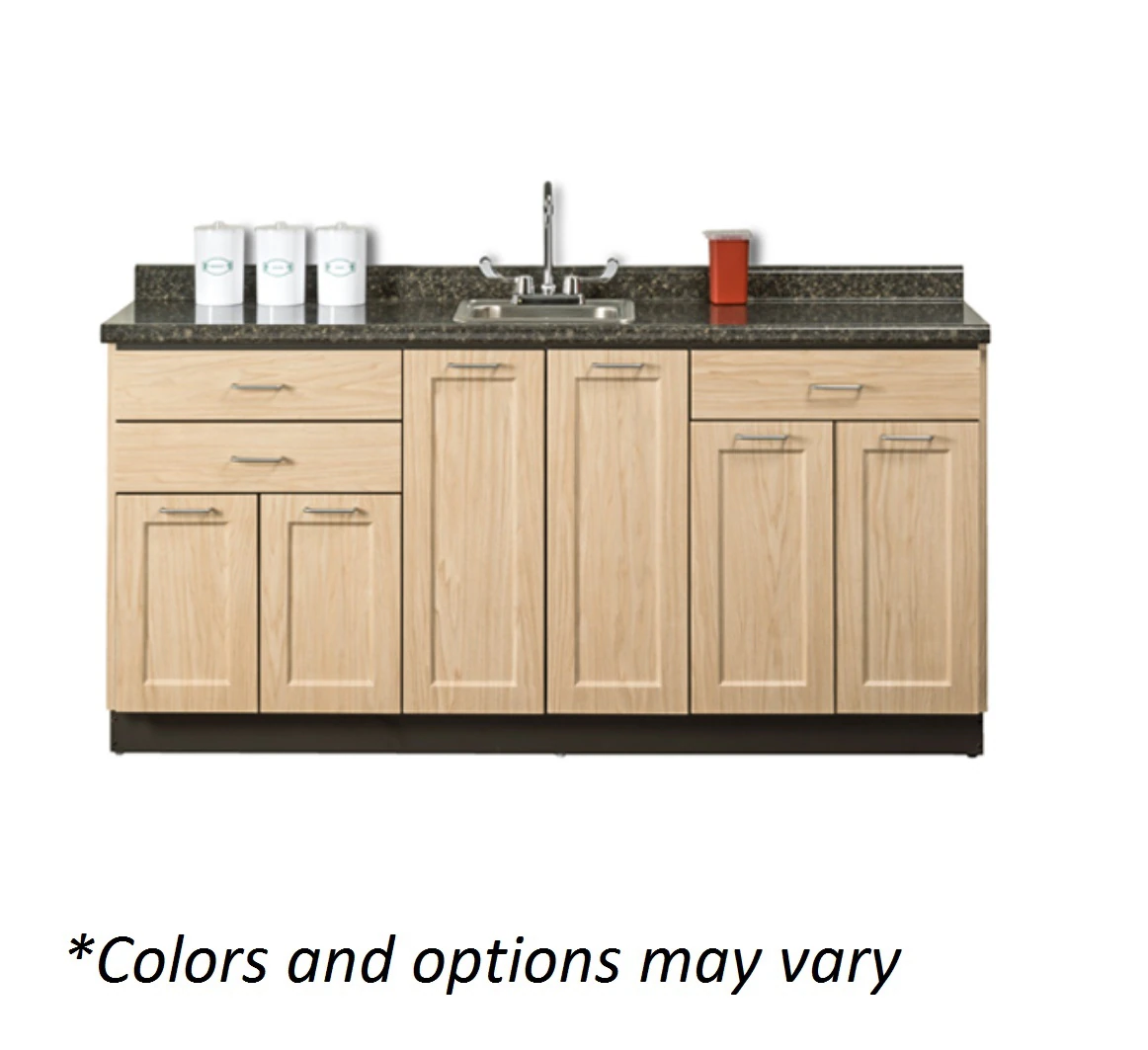 Clinton Industries Base Cabinet, 72"L, 6 Drawers/3 Drawers, Laminate