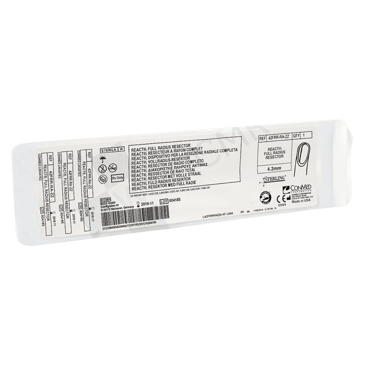 Conmed Linvatec 4.2mm Full Radius Resector Blade, Stainless Steel