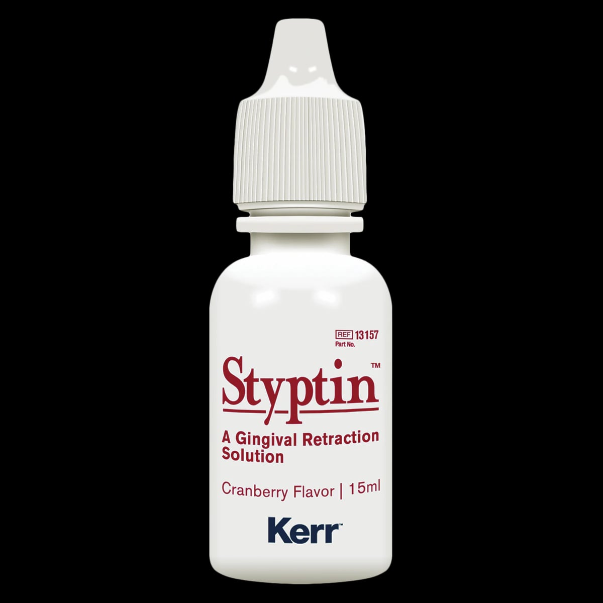 Styptin Hemostatic Solution Retraction Liquid, 20% Buffered Aluminum Chloride, Cranberry Flavor, Squeeze Bottle, 15 mL