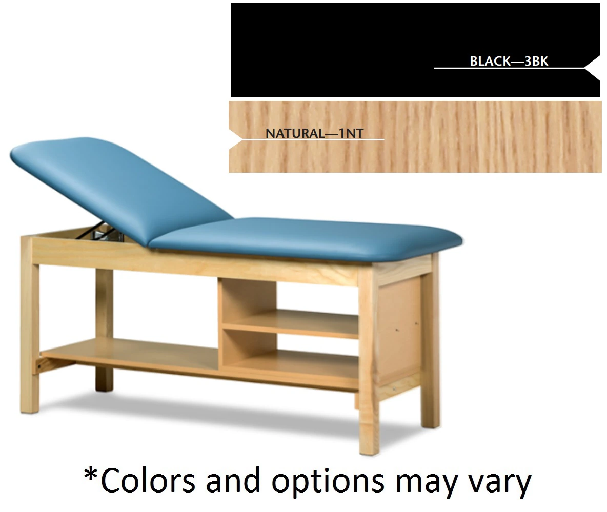 Clinton Industries Classic Series Treatment Table with Shelf, Natural, 30"W, 400 lb Capacity