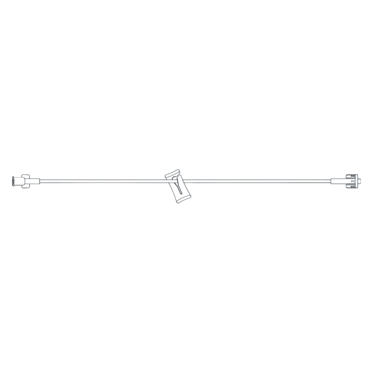 IV Administration Set, NICU Specialty Minibore, Priming Volume 1.0 mL, 30" Tubing, Male/Female Luer Lock, Clamp, Sterile, Latex-Free, White, 50/Box