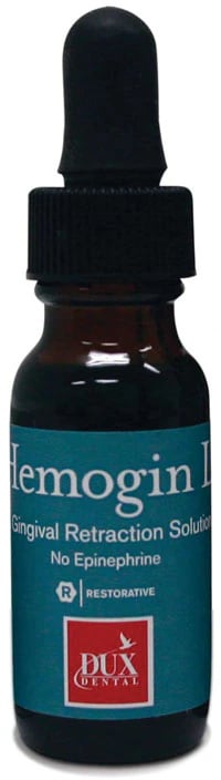 Kerr Hemogin-L Gingival Retraction Solution, 25% Aluminum Chloride, 20 cc Bottle with Eye Dropper, 13058