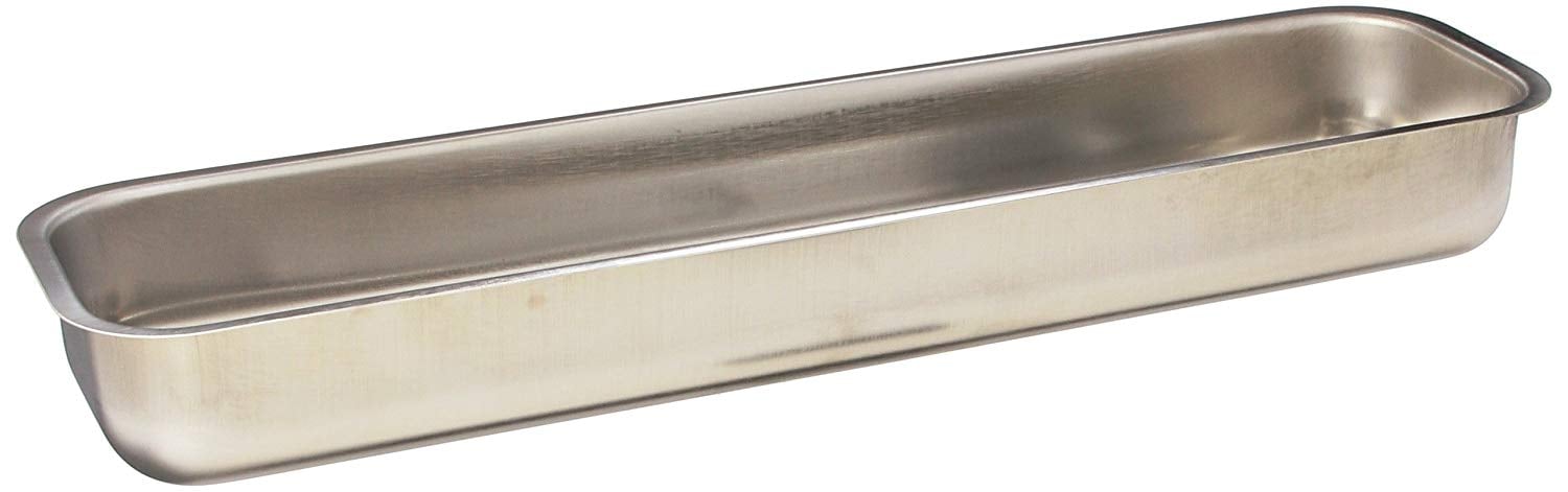 Polar Ware Catheter Instrument Tray, Stainless Steel, 17-1/4 x 4-1/2 x 2", Reusable, 12/Case