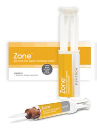 Zone Temporary Cement Dual Syringe, Non-Eugenol Zinc Oxide, Regular Shade, 15g, 27043DX