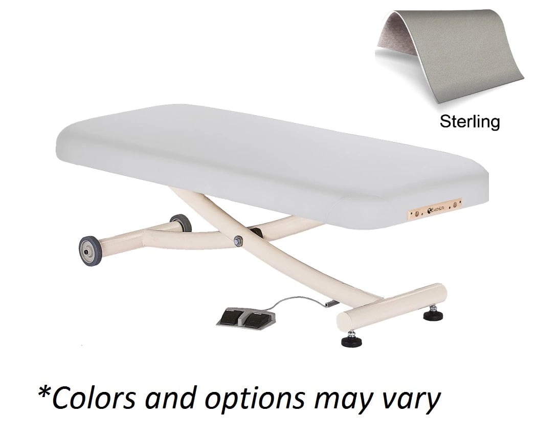 Earthlite Ellora Vista Massage Table, Flat, Sterling, 650 lb Capacity