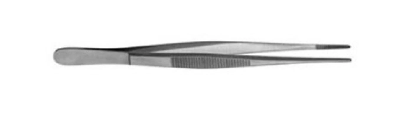 V Mueller Dressing Forceps, Serrated, 6-1/4"