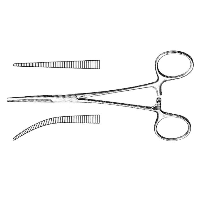 Jarit Crile Forceps, Straight, Matte Finish, 5-1/2"