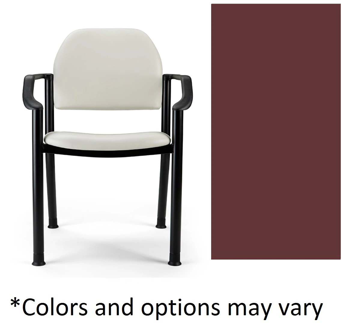 Midmark 280 Basic Side Chair with Arms, Cranberry