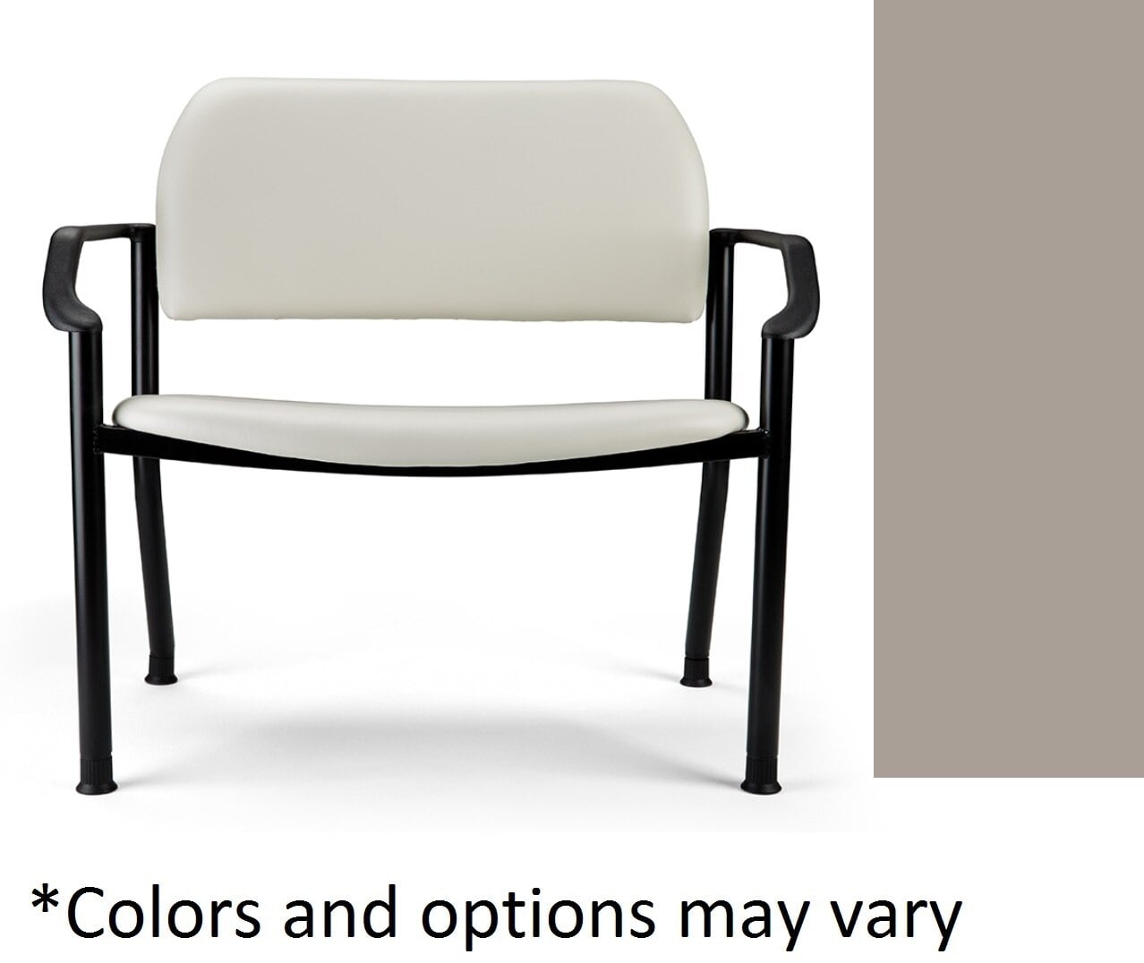 Midmark 282 Bariatric Chair with Arms, Ufree Side Chair, Dark Linen