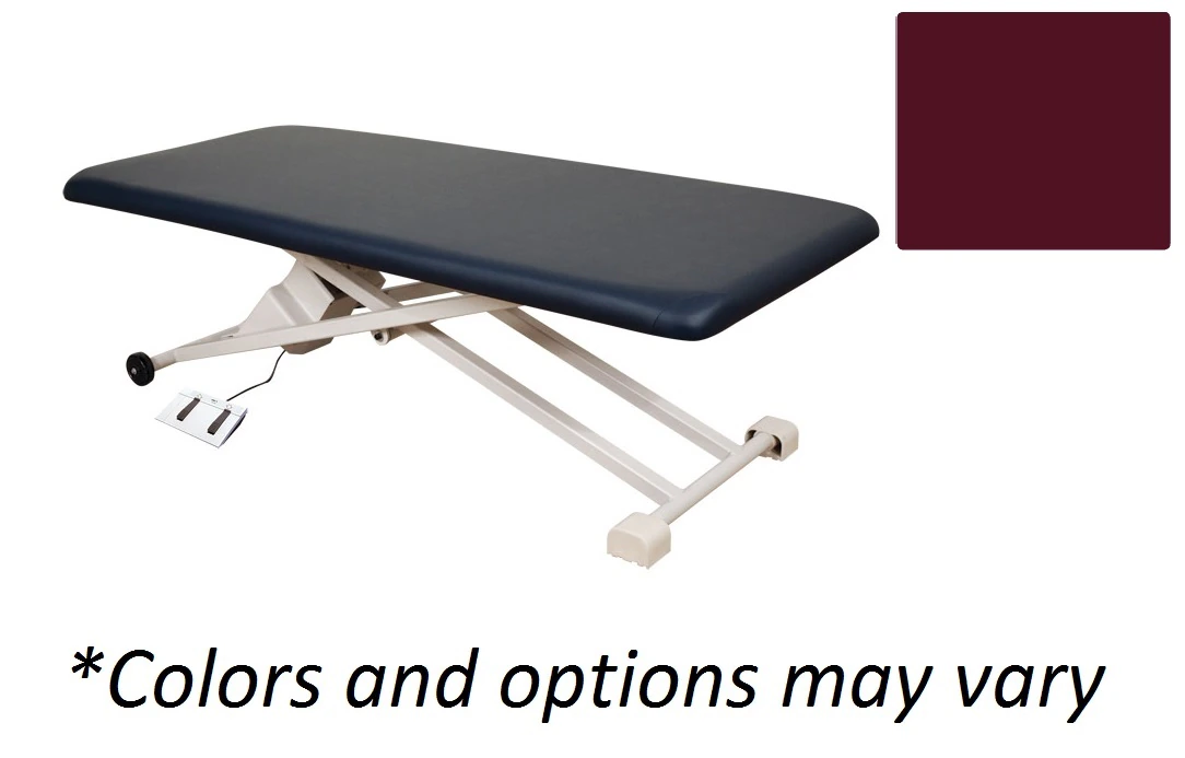 Oakworks PT100 Hi-Lo Physical Therapy Table, Ruby, 73x29x16-34", 550 lb Capacity