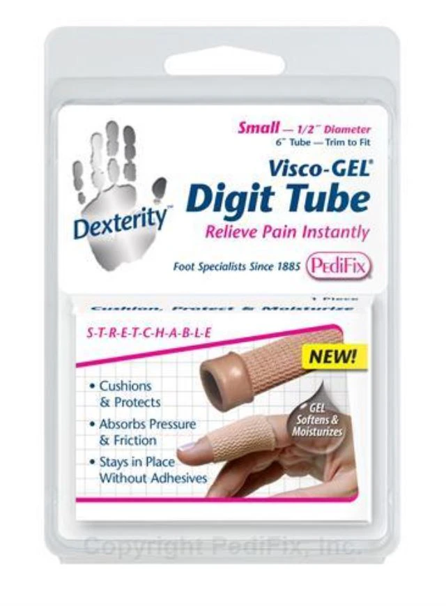 Pedifix Visco-Gel Protection Tube for Toe/Finger, Mesh/Gel, Size Small, 6"