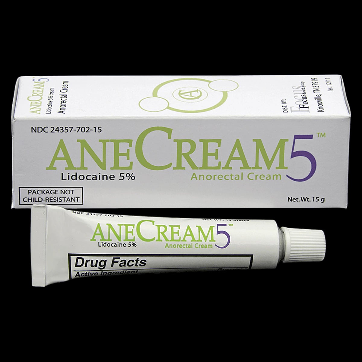 AneCream Lidocaine Cream 5%, 15g Tube