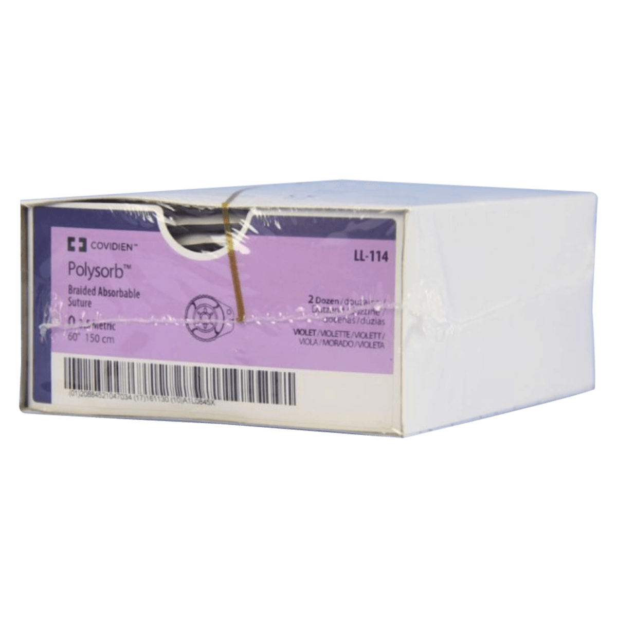 Medtronic Polysorb Suture, Size 0, 60" Length, Violet, Absorbable, 24/Case