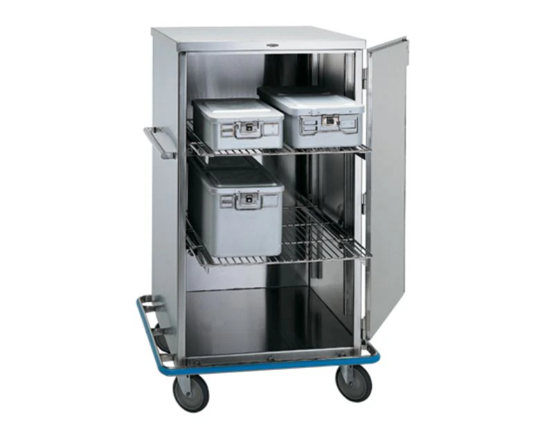 Pedigo Surgical Case Cart, 34-1/8"W x 32-3/8"D x 56"H, 6" Casters, Sealed Door