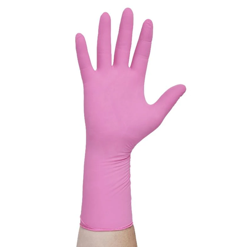 Halyard Underguard Nitrile Exam Gloves, X-Small, Pink, Non-Sterile, Chemo Tested