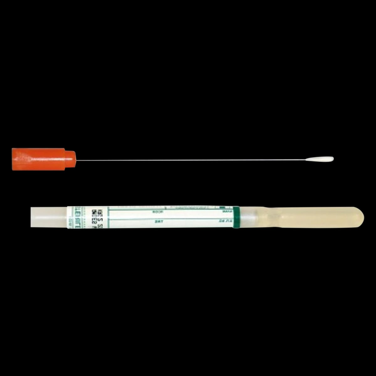 Healthlink Amies Gel Transport Swab, 5mL, Orange Cap, Rayon Tip with Aluminum Wire, Charcoal, 50/Box