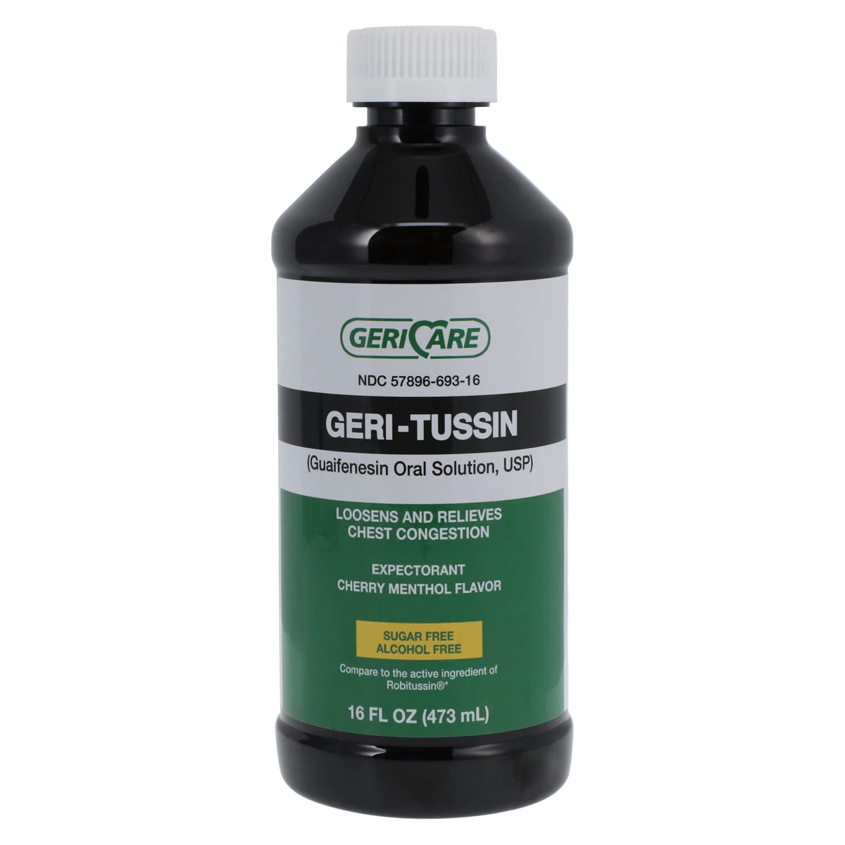 Guaifenesin Oral Syrup 100mg/5mL, Cherry Flavor, 473mL Bottle