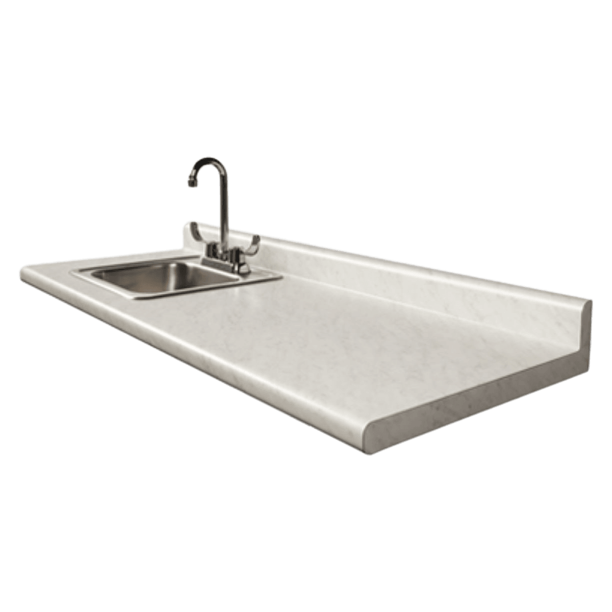 Clinton Industries Postformed Countertop, White Carrara, Each