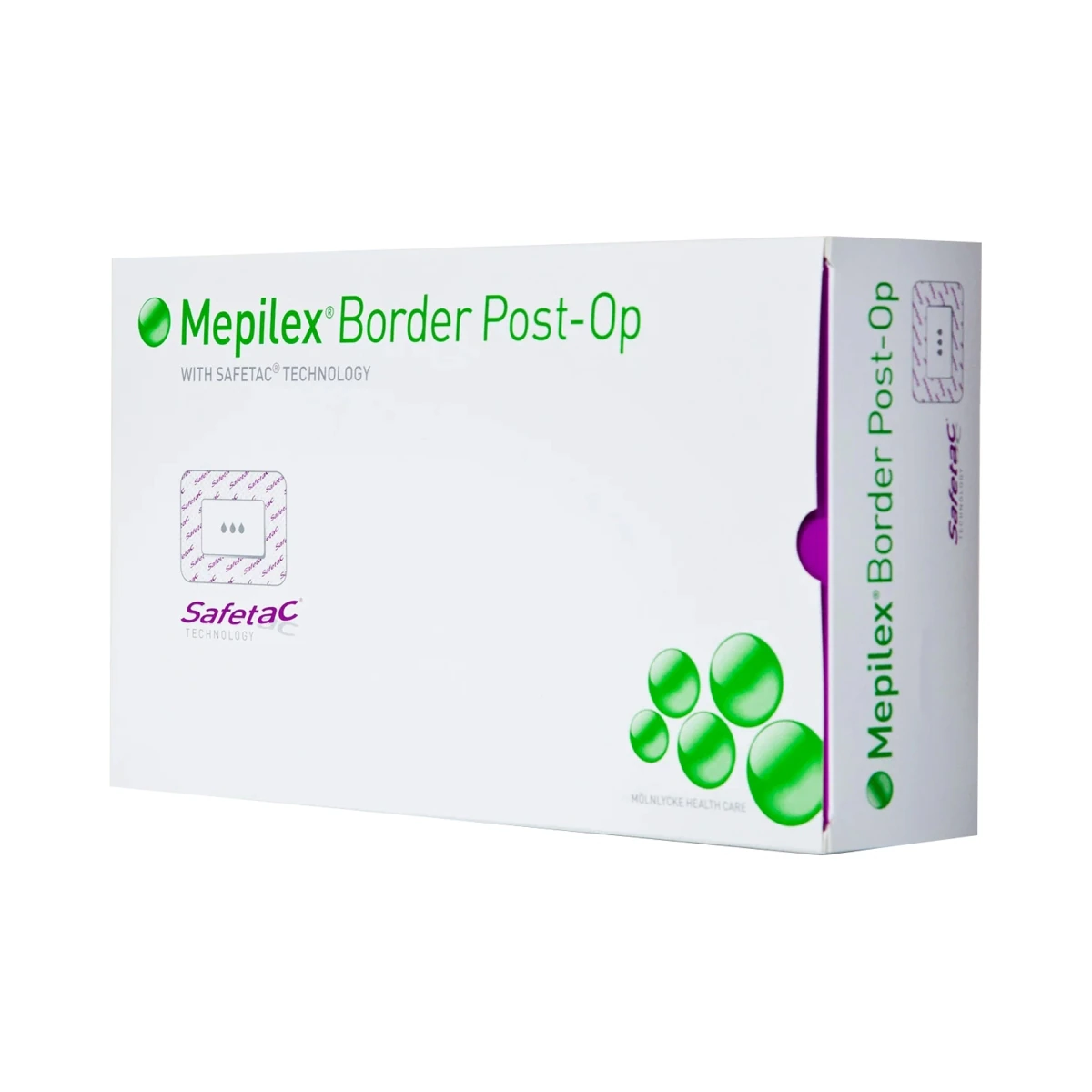 Mepilex Border Silicone Post-Op Wound Dressing, 4" x 14", Sterile, Rectangle, Adherent, White, Highly Absorbent