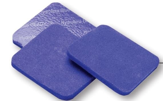 Hydrofera Blue Ready Polyurethane Foam Wound Dressing, 8" x 8", Sterile, Blue, Absorbent, Latex-Free