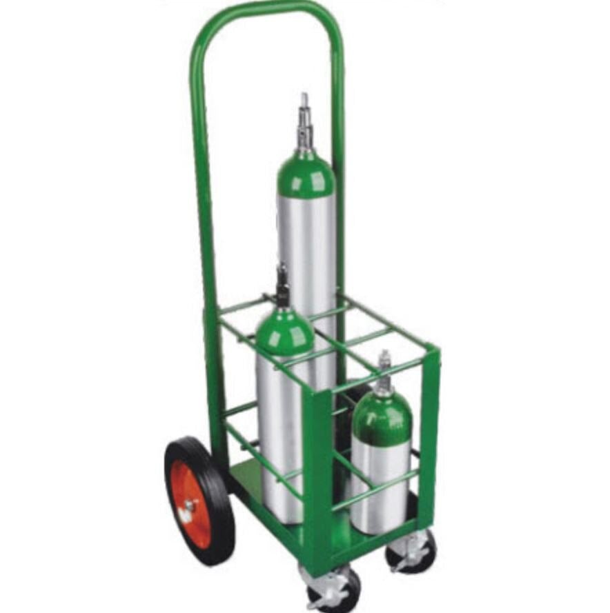 Anthony Welded Products Cylinder Cart, Holds 6 Cylinders, Green, 15x18x42"