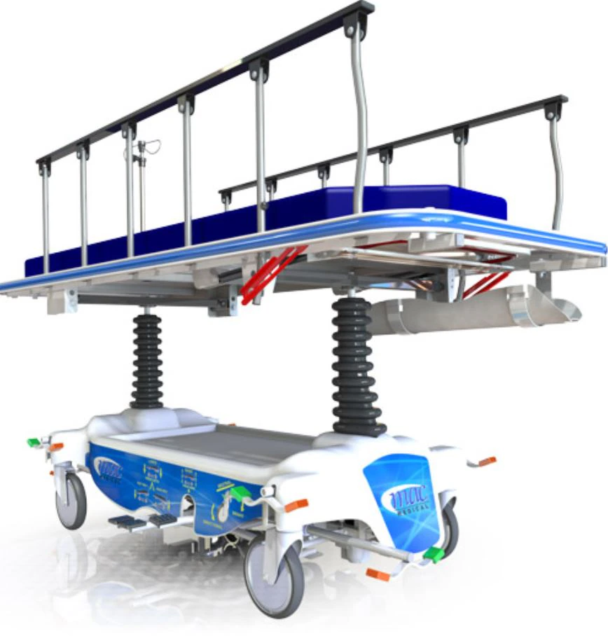 Mac Medical Stretcher with Knee Gatch Option, 750 lb Capacity, 8" Casters