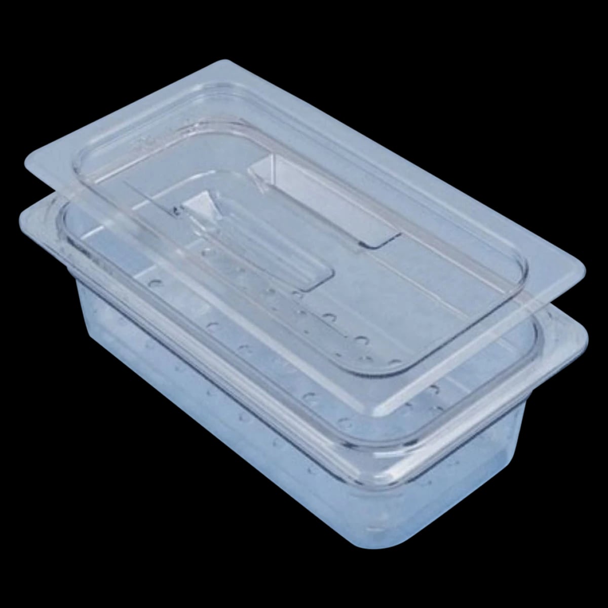 Sklar Instruments Transport Soaking Tray, Medium, Clear Plastic, Reusable, 7" x 13" x 4"