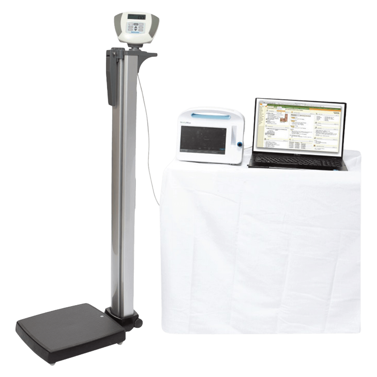 Pelstar Eye-Level Digital Scale with Height Rod, 300 kg Capacity, LCD Display