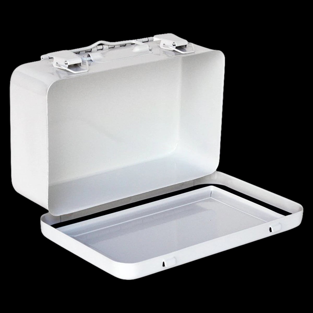 Medique Products First Aid Kit, Metal Wall Mount, Empty, White, Size 10