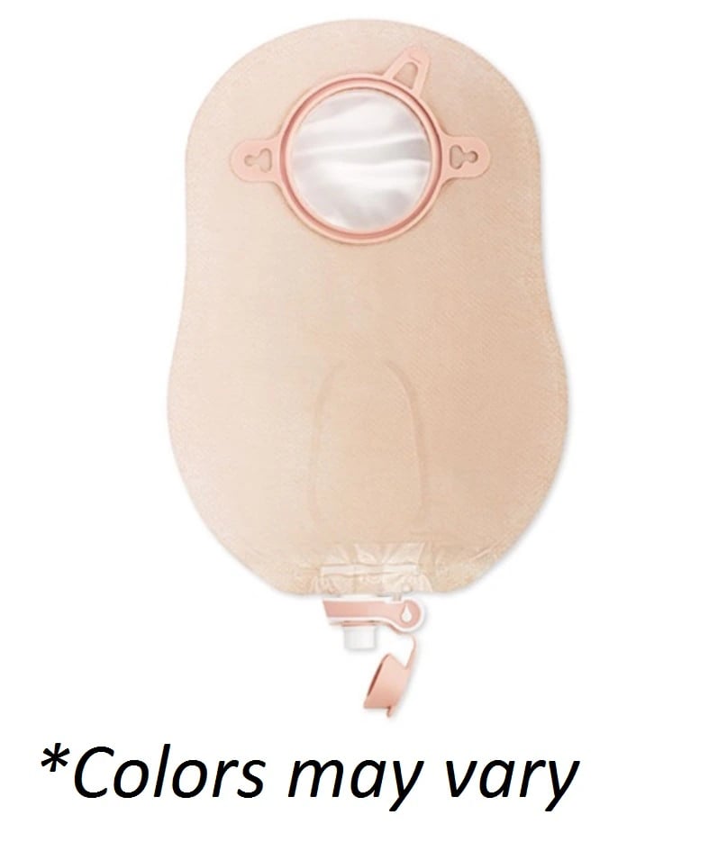 Hollister New Image 9" Urostomy Pouch, Transparent/Green, 2-Piece, 18191