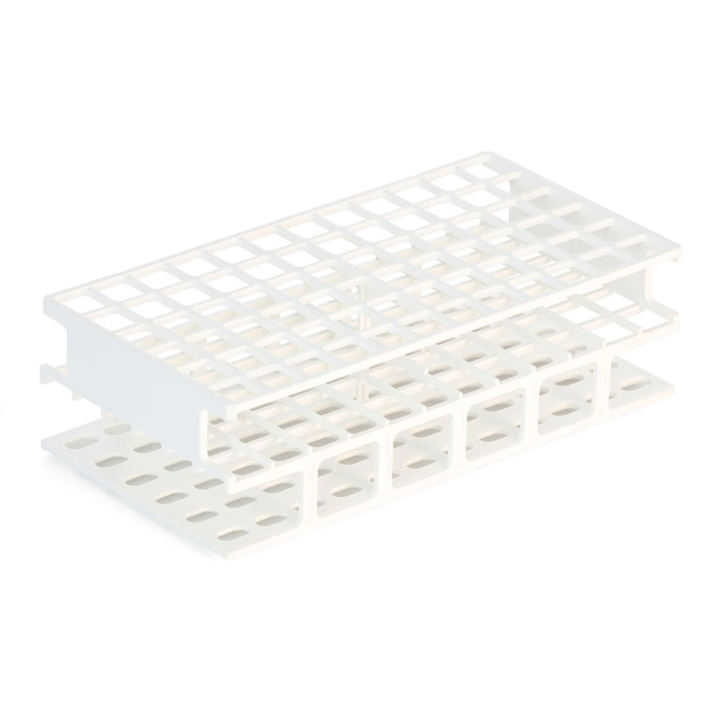 Globe Scientific Wireless Tube Rack, Nylon, 13mm, Full Size, 72-Place, White, with RFID for CapTrack CT1/CT2