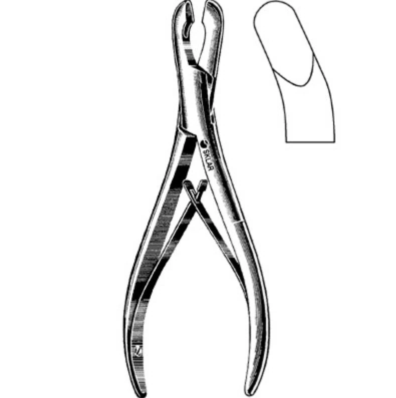 Sklar Instruments Luer Bone Rongeur, Curved, Stainless Steel, Non-Sterile, Reusable
