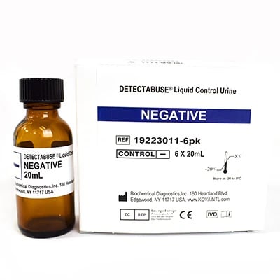 Detectabuse Urine Negative Control, 6 x 20 mL Bottles, 6/Package