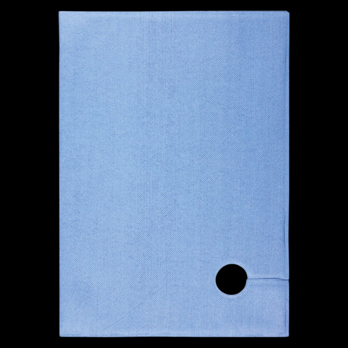 Scatter Armor Angiography Shield, Blue, 12x17", Lead Free, with Circular Fenestration, 45/Case