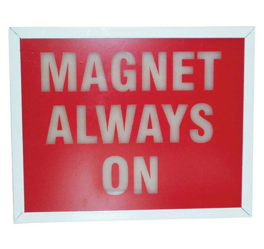 Marketlab Inc MRI "MAGNET ALWAYS ON" Wall Mount Sign