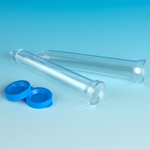 Globe Scientific Polystyrene Centrifuge Tube, 12 mL, 105 x 21 mm, Conical Bottom, Snap Lid, Non-Sterile, 1000/Case