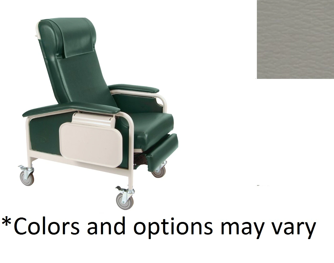 Winco Clinical Recliner with Side Table, Gray
