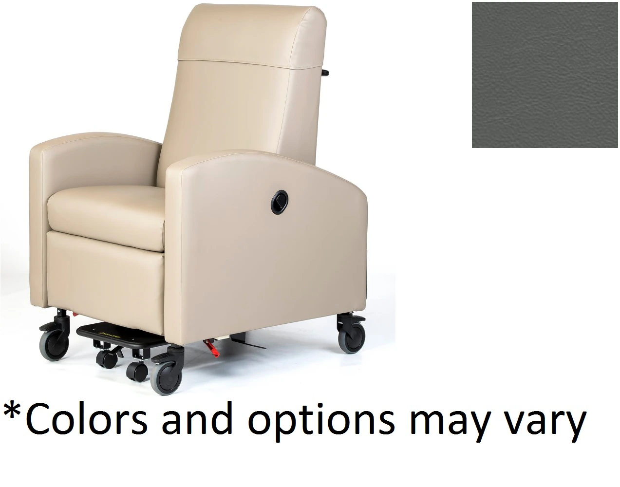 Winco Mfg Premium Recliner with Heat, Trendelenburg, 500 lb Capacity, Charcoal, Each