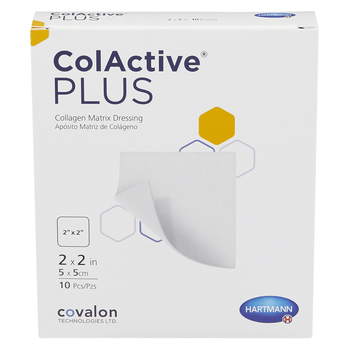 ColActive Plus Collagen Matrix Wound Dressing, 2x2" Sterile Square