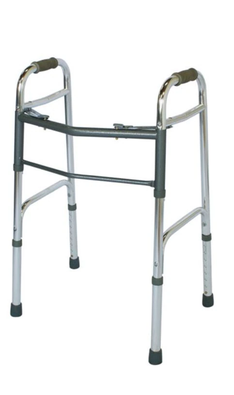 MED PremierPro Folding Walker, 300 lb Capacity, Adult, with Tips