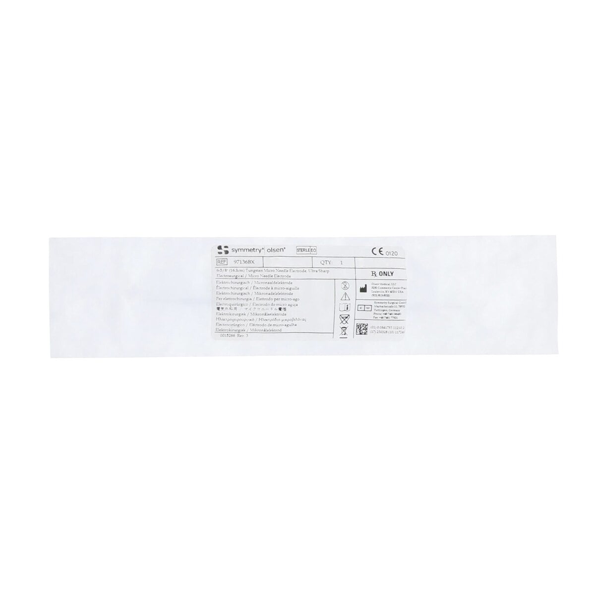 Olsen Needle Electrode for Micro Dissection, Straight, Ultra Sharp, 5/Box