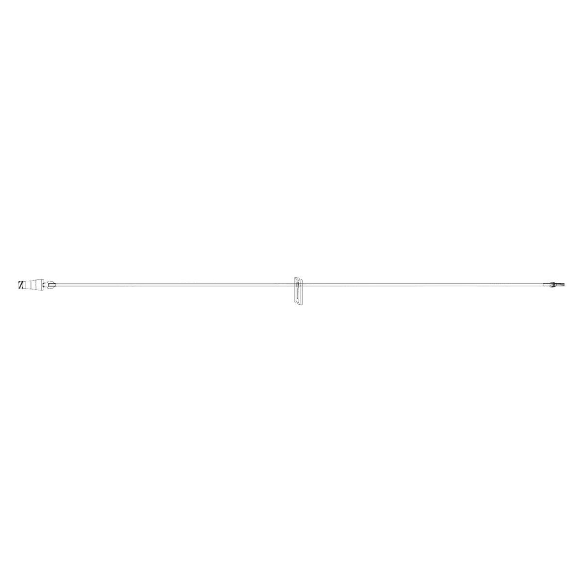 ICU Medical Microbore High Pressure Extension Set, 7" Rotating Male Luer Lock Adapter, Slide Clamp, Priming Volume 0.29 mL, Non-DEHP, Sterile, 50/Case
