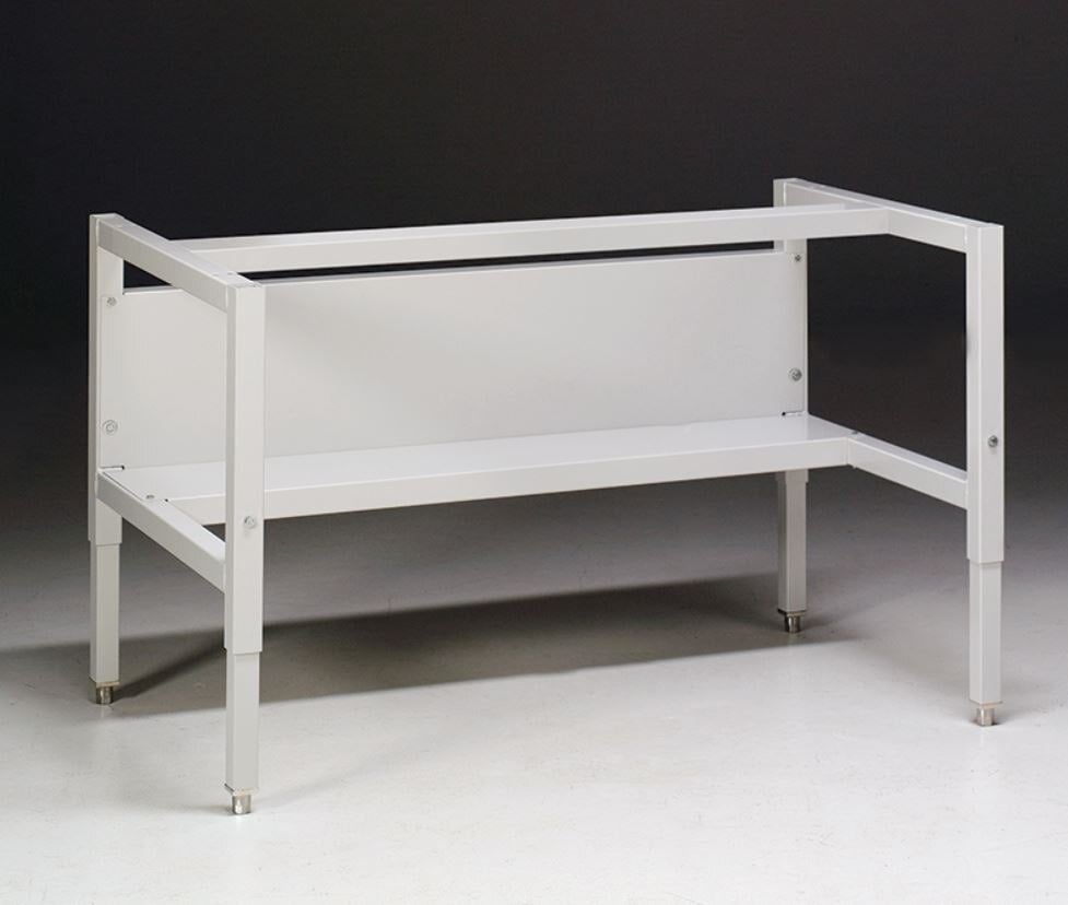 Labconco Purifier Telescoping Base Stand for Biosafety Cabinet, 30-37" Height, with Leveling Feet and Shelf, White