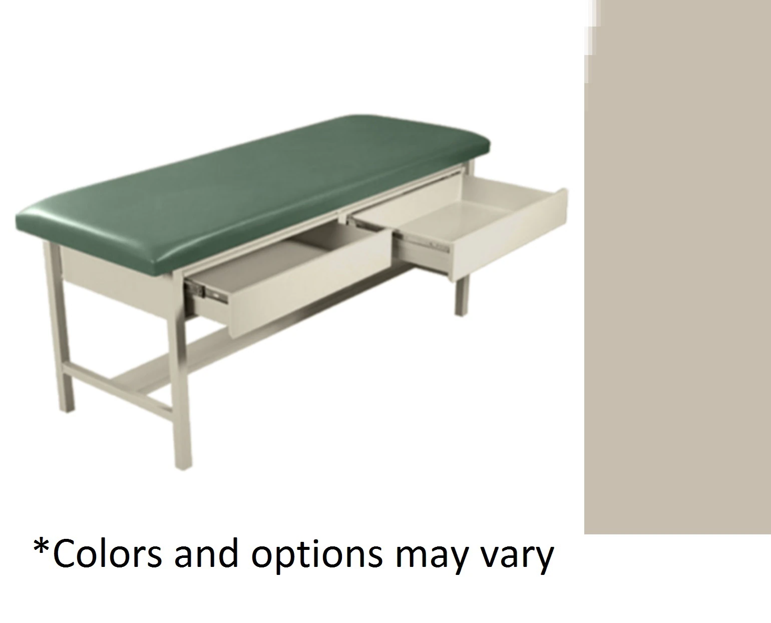 UMF Medical Treatment Table H-Brace, Sand Gray, 350 lb Capacity