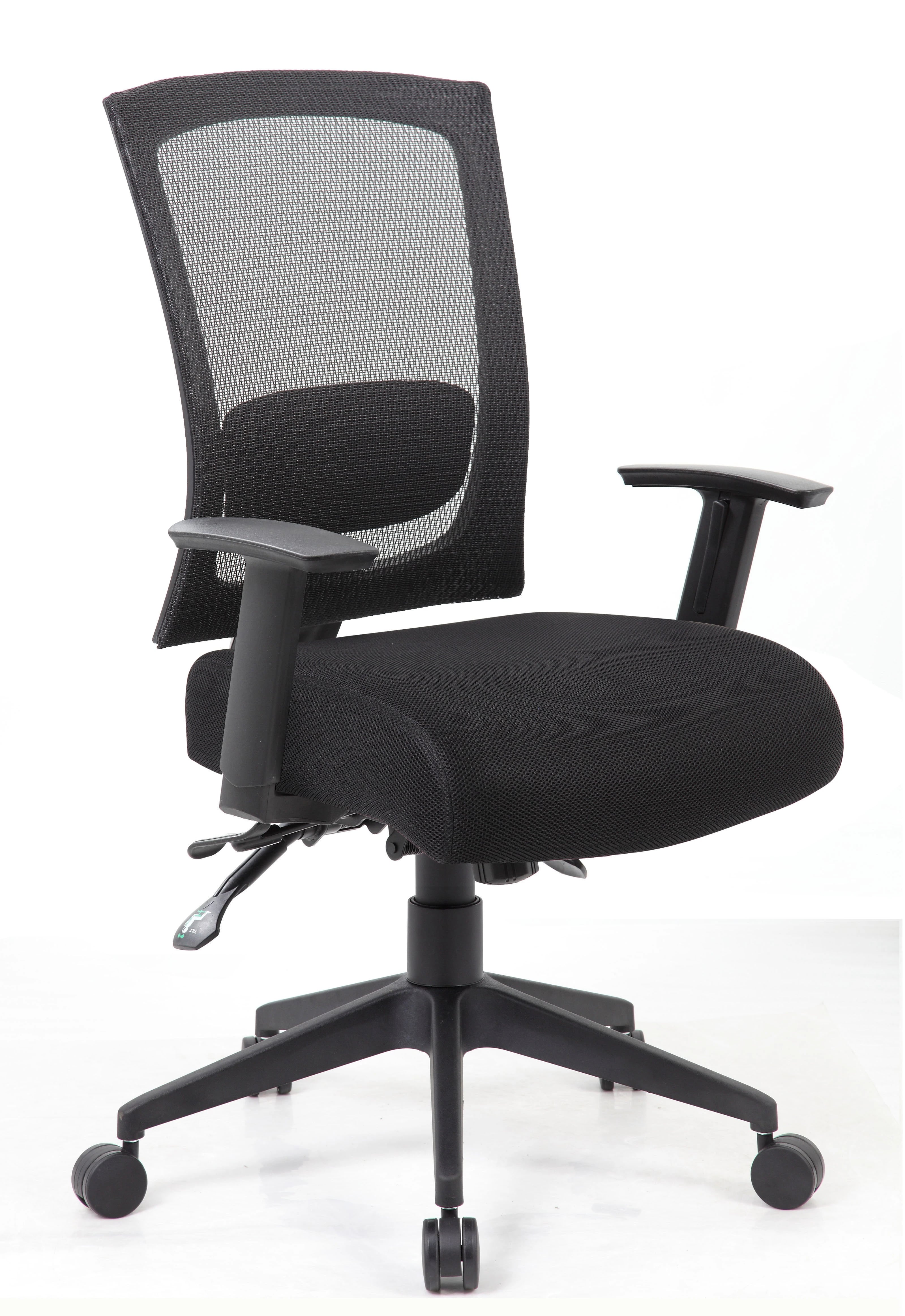 Boss Office Products Contract Mesh Back Task Chair, 26"W x 25"D x 39.5-44"H