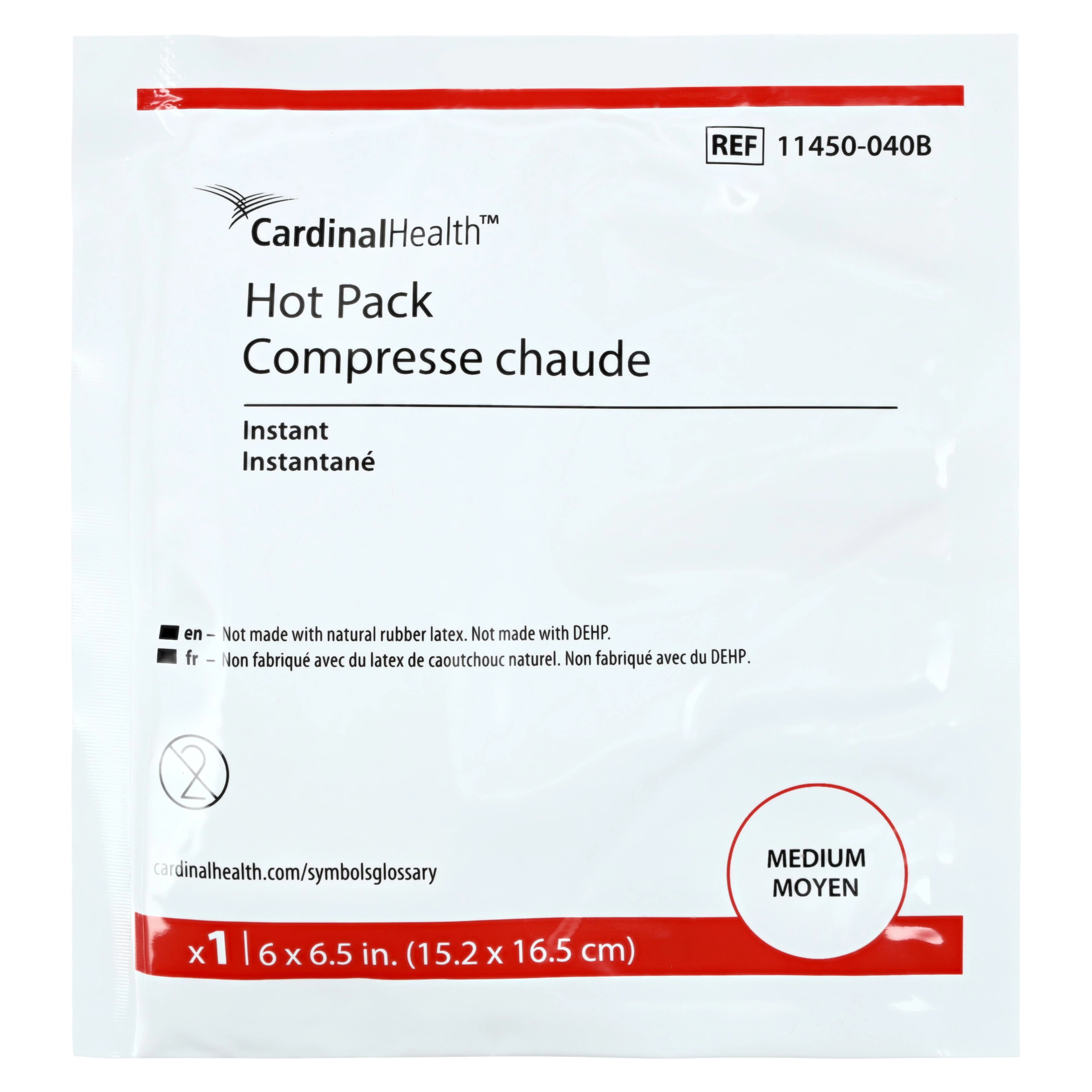 Cardinal Health Instant Hot Pack Medium, 6" x 6.5", Case of 40