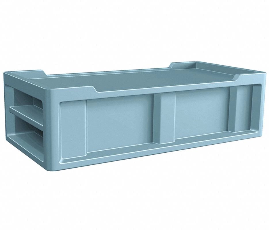Cortech USA Endurance Polyethylene Bed with Side Rail/Shelving, 86x42x24"