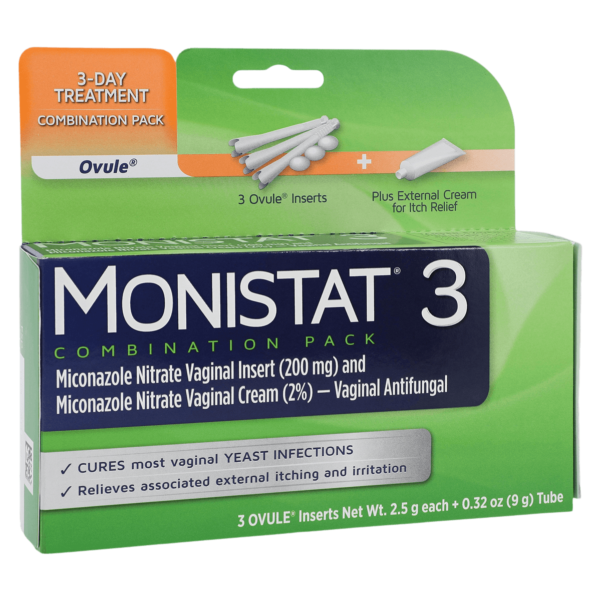 Monistat 3-Day Combination Pack, 3/Box