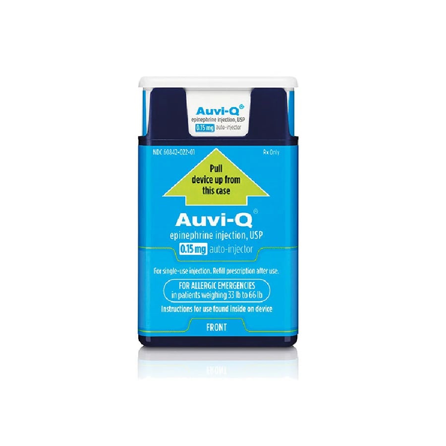 Auvi-Q Epinephrine Auto-Injector 0.15 mg/0.15 mL, Pediatric, 2-Pack (Healthfirst)